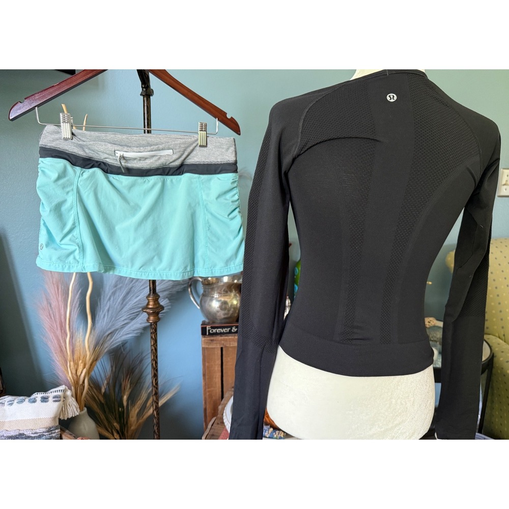 Lululemon Activewear Bundle Leggings Shorts Skort Swiftly Tech Tank Top 5pc Set - Picture 4 of 15